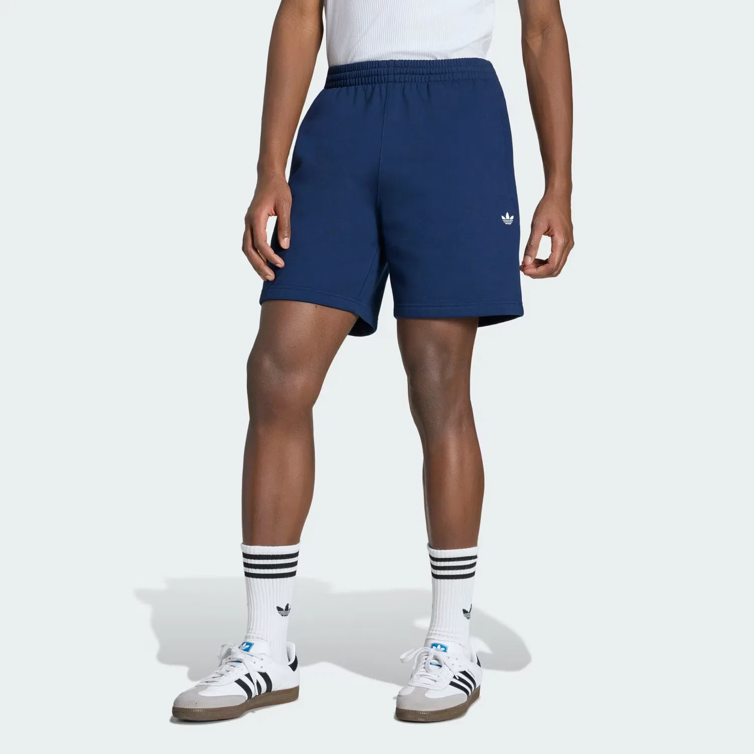 Мужские шорты из флиса Trefoil Essentials 7 Inch Adidas Originals, темно-синий