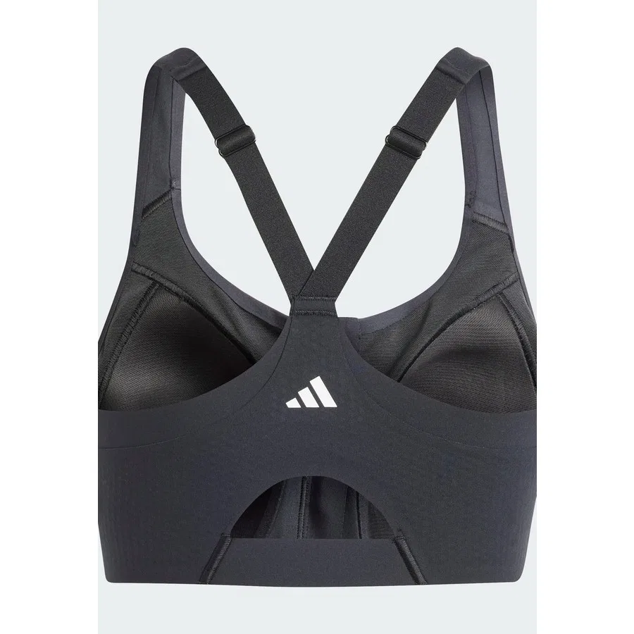 Спортивный бюстгальтер с высокой поддержкой Impact Luxe High-Support Zip adidas, Черный
