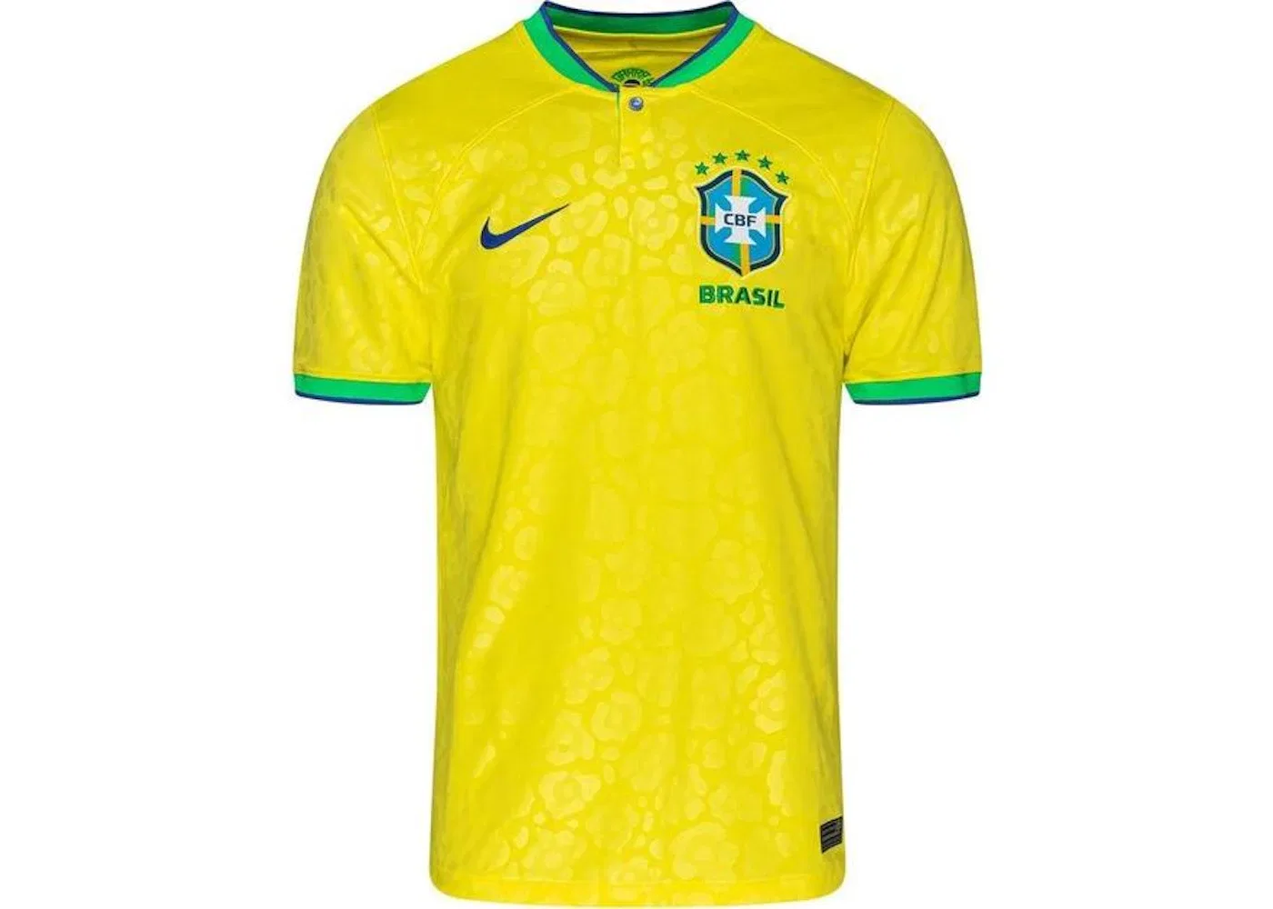 Мужская футбольная джерси Nike Brazil 2022/23 Stadium Home, Dynamic Yellow/Green Spark/Paramount Blue/Paramount Blue