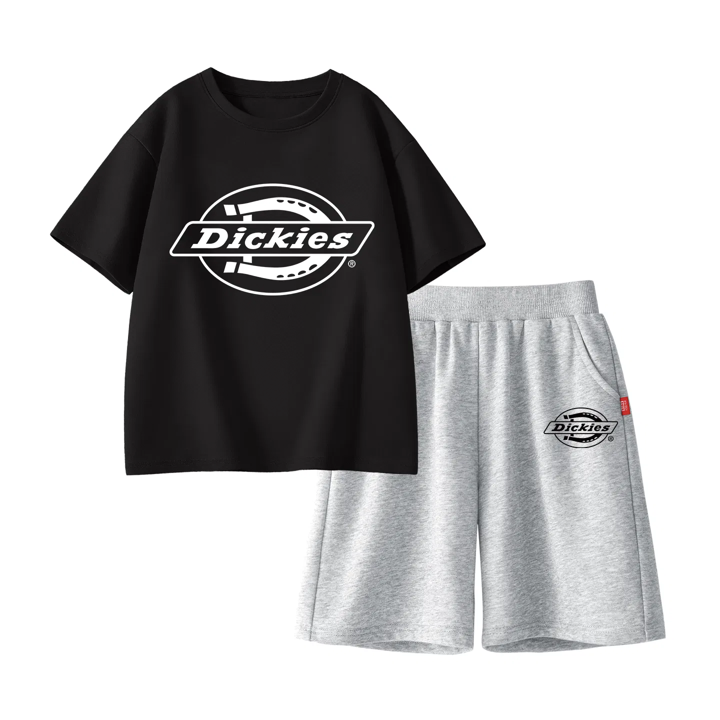 Детский спортивный комплект с круглым вырезом Dickies, Standard Ivory/Standard K Gray — фото 3