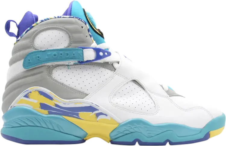 Кроссовки Wmns Air Jordan 8 Retro White Aqua, белый