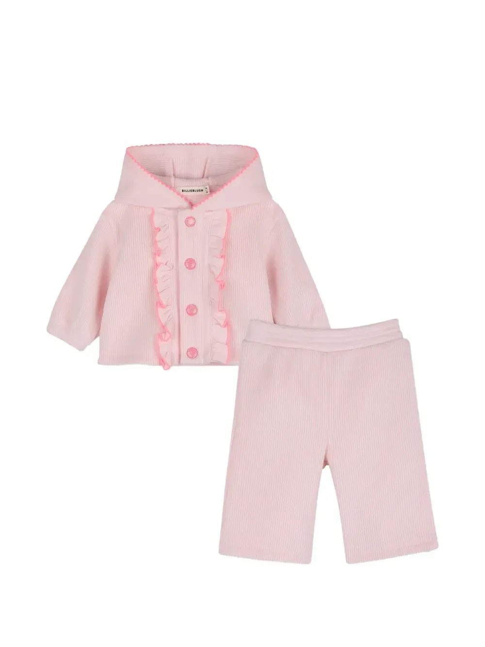 Комплект из кардигана и брюк с оборками Billieblush, розовый