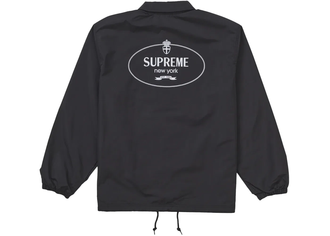 Мужская куртка с принтом Supreme Crest Coaches Jacket, Black