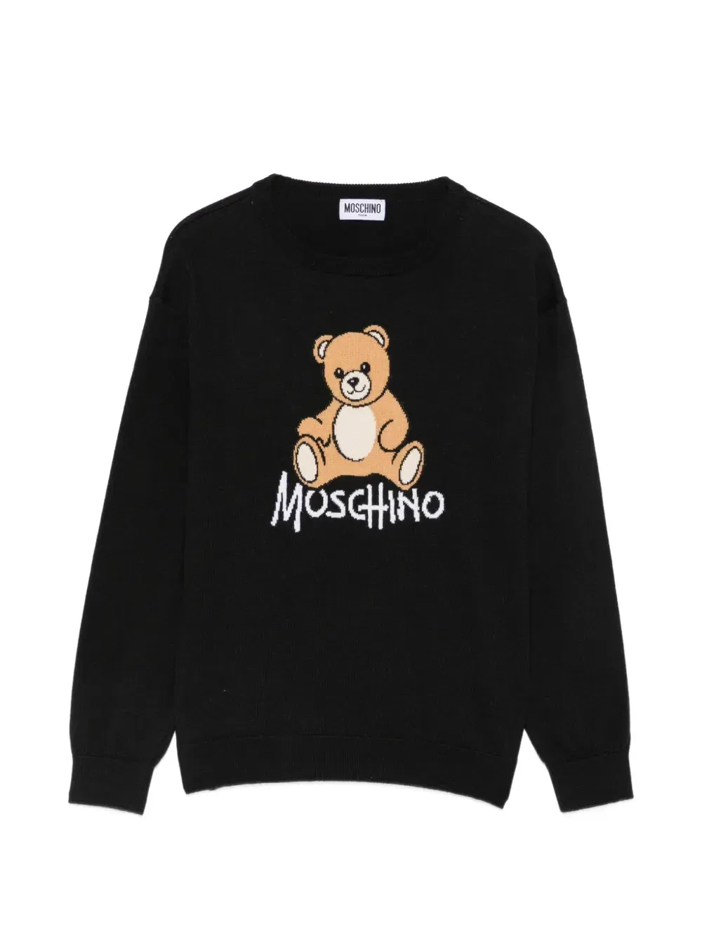 Свитшот с длинными рукавами Teddy Bear Moschino Kids, черный