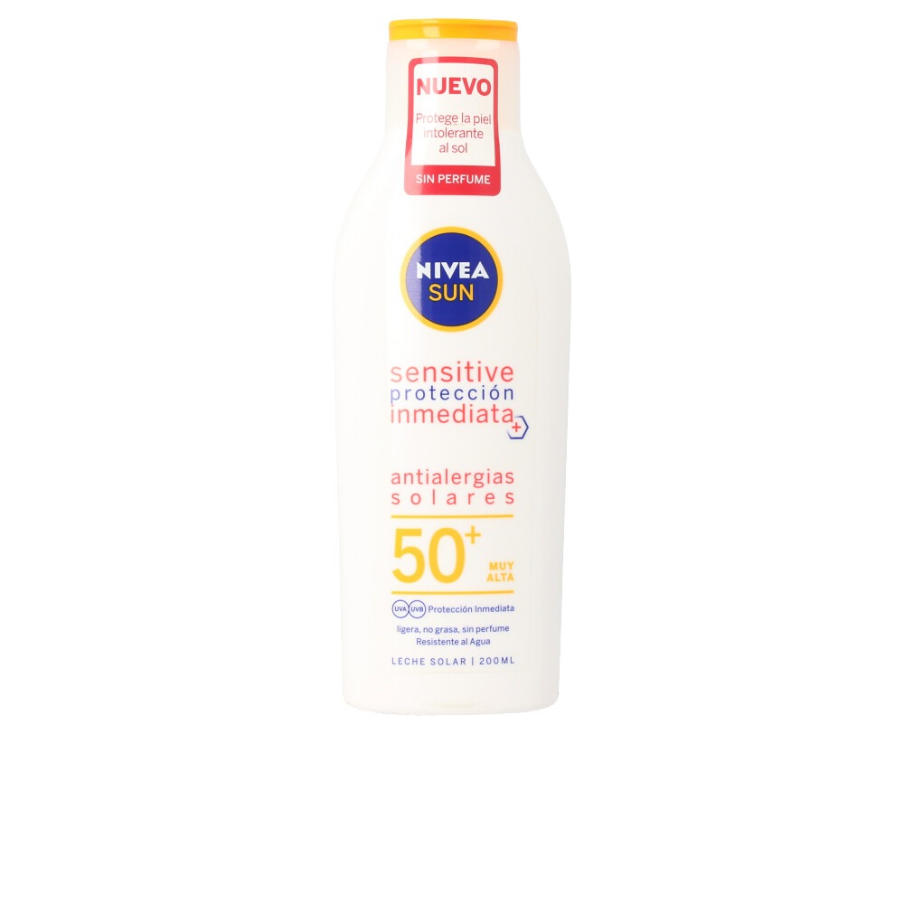 

Солнцезащитный крем sun solar anti-allergies sensitive spf50+ milch Nivea, объем 200 мл