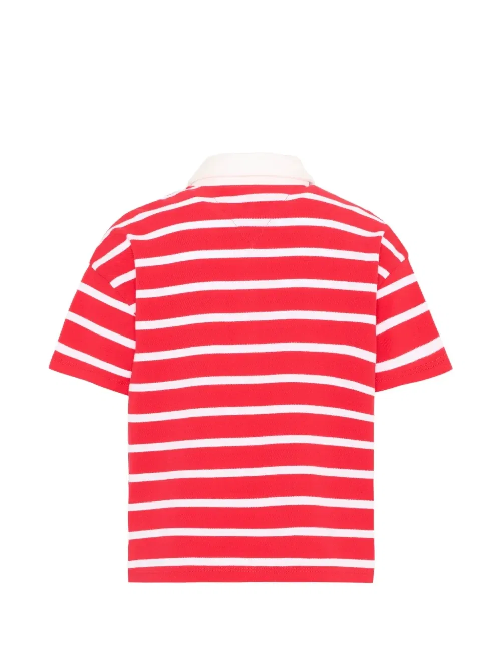Поло в полоску с короткими рукавами Tommy Hilfiger Junior, красный — фото 2