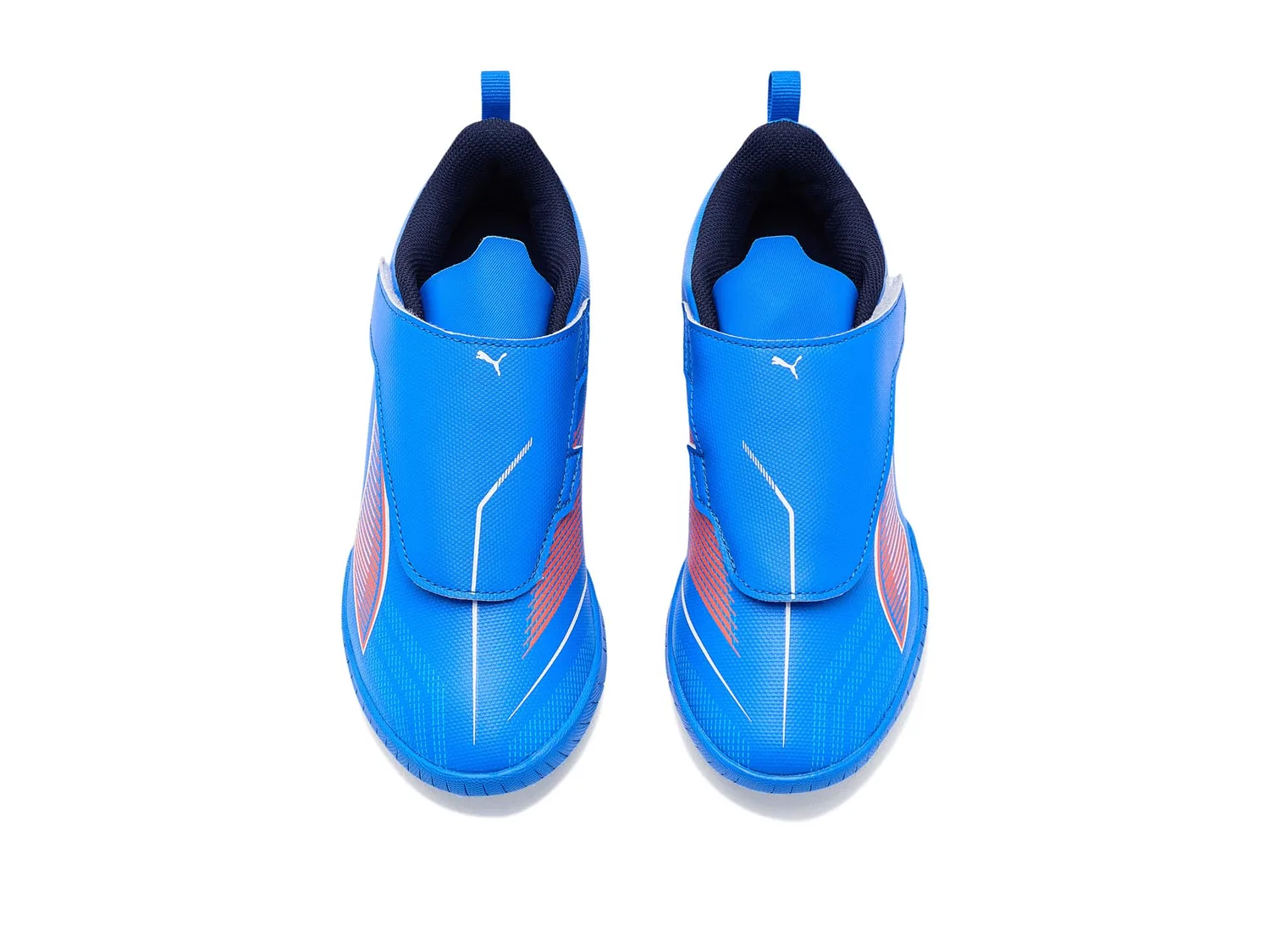 Бутсы для тренировок Ultra 6 Play Hook and Loop Turf Training Soccer Cleats (для малышей, маленьких и больших детей) Puma Kids, Ultra Blue/Puma White/Glowing Red — фото 3