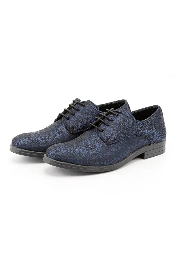 Детские туфли для мальчиков с узором Isse, Navy Blue — фото 2