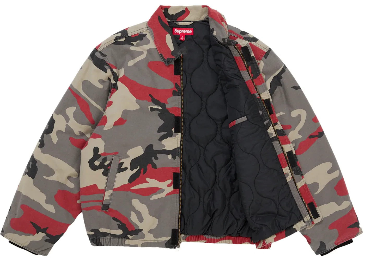 Мужская куртка Cordura Twill Utility с принтом Supreme, Red Camo — фото 2
