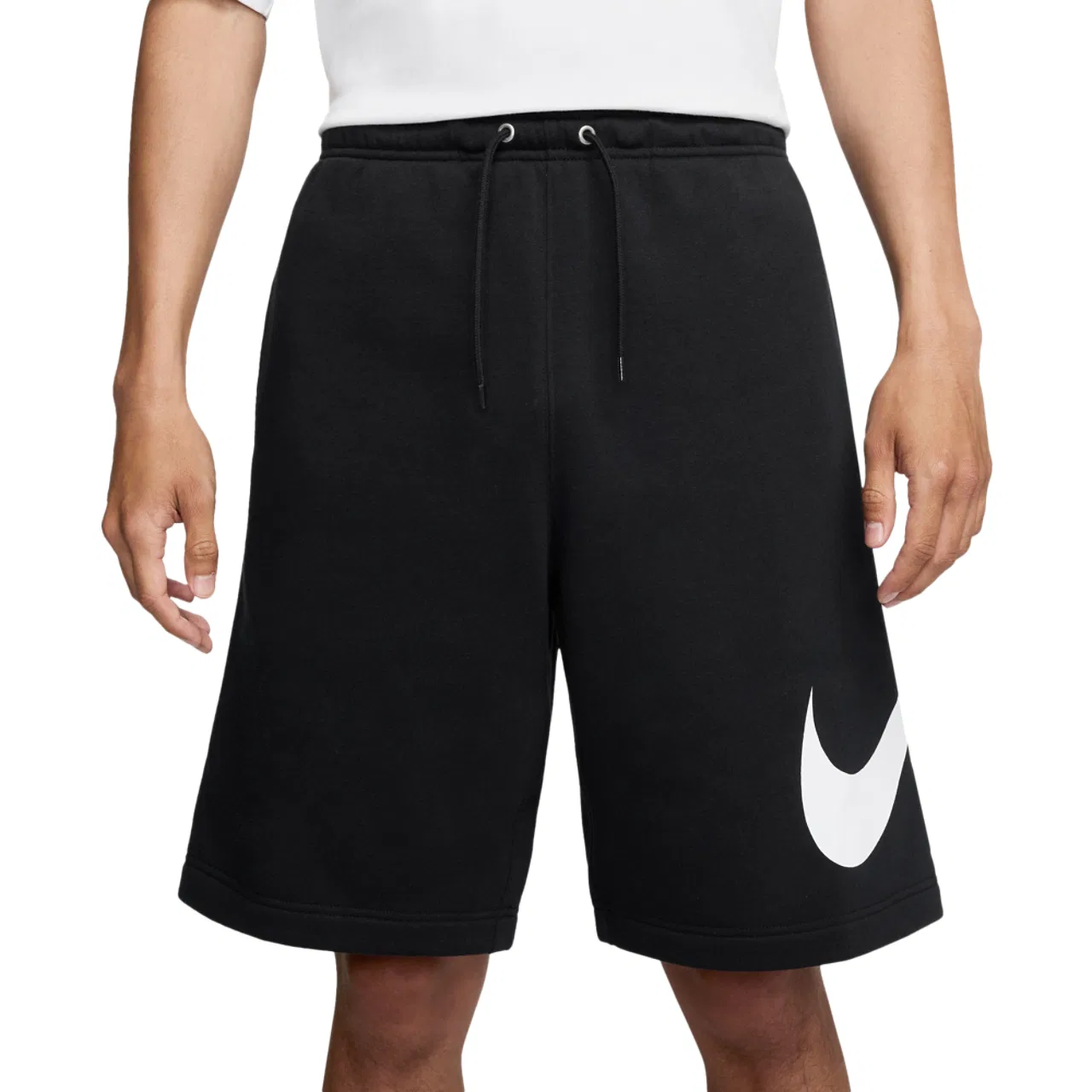 Мужские шорты Solo Swoosh Nike, белый/черный