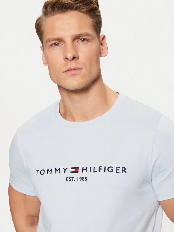 Футболка regular fit Tommy Logo Tommy Hilfiger, светло-голубой — фото 4