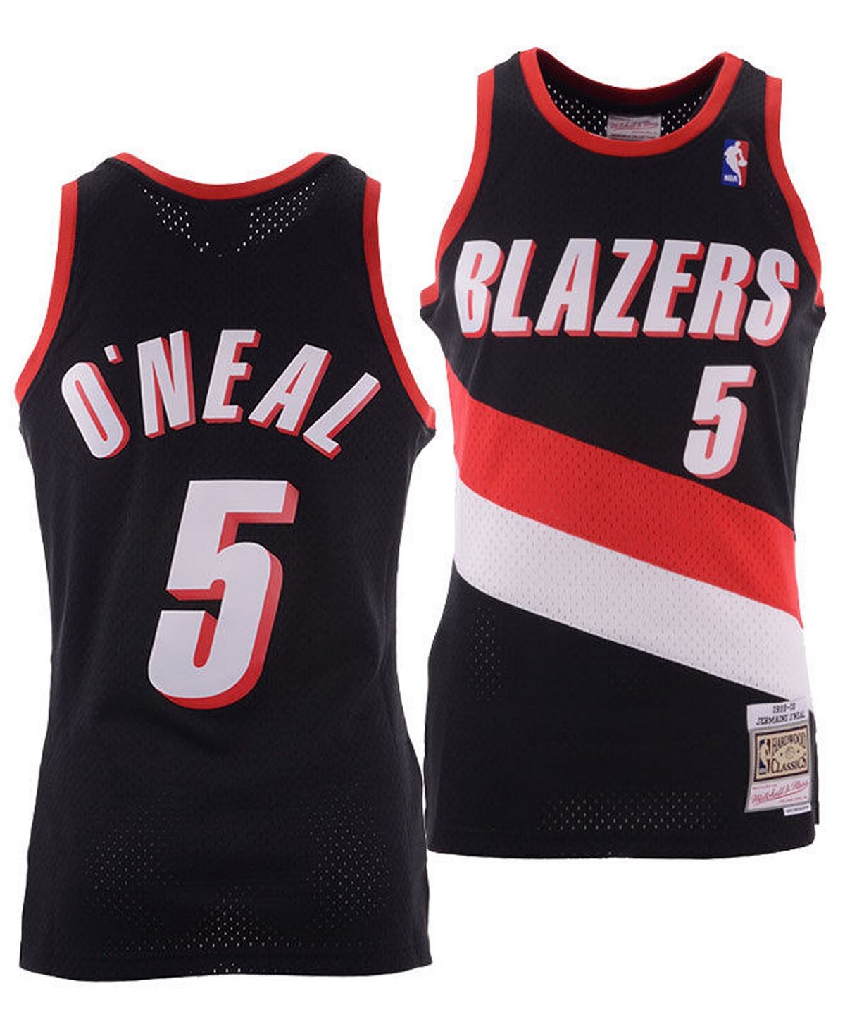 

Мужские jermaine o'neal portland trail blazers hardwood classic swingman jersey Mitchell & Ness, черный