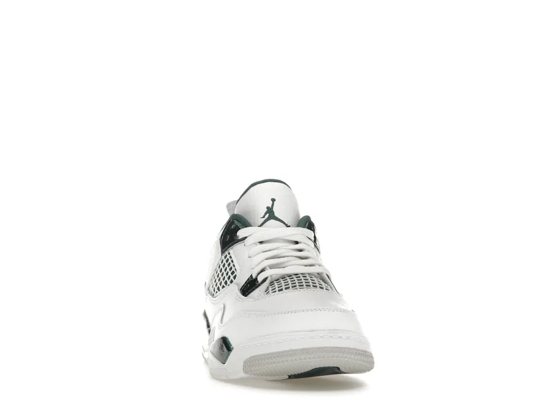 Детские кроссовки для мальчиков и девочек с ретро-дизайном Jordan 4 Retro Jordan, White/Oxidized Green/White/Neutral Grey — фото 2