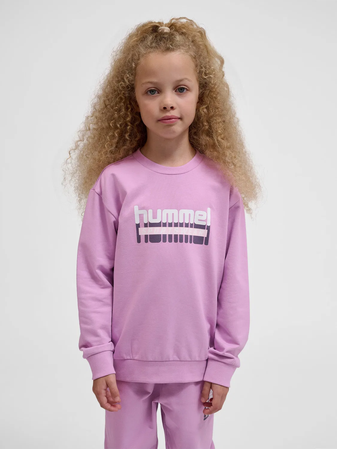Детский свитшот с круглым вырезом Hmltukas Hummel, Traubenlila Helllila