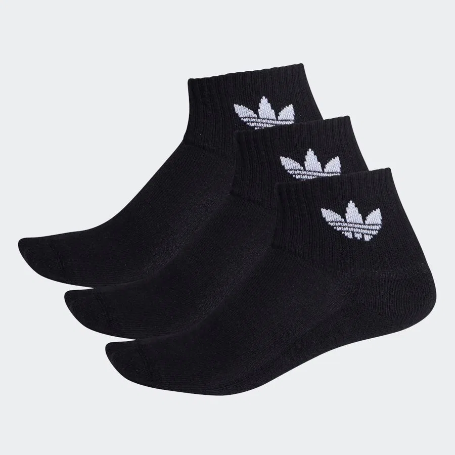 Набор из 3 пар спортивных носков 1/4 adidas, Черный