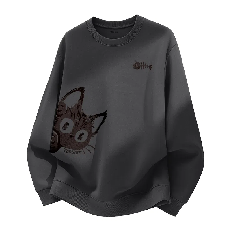 Детский свитшот свободного кроя Tonlion, Heather Grey