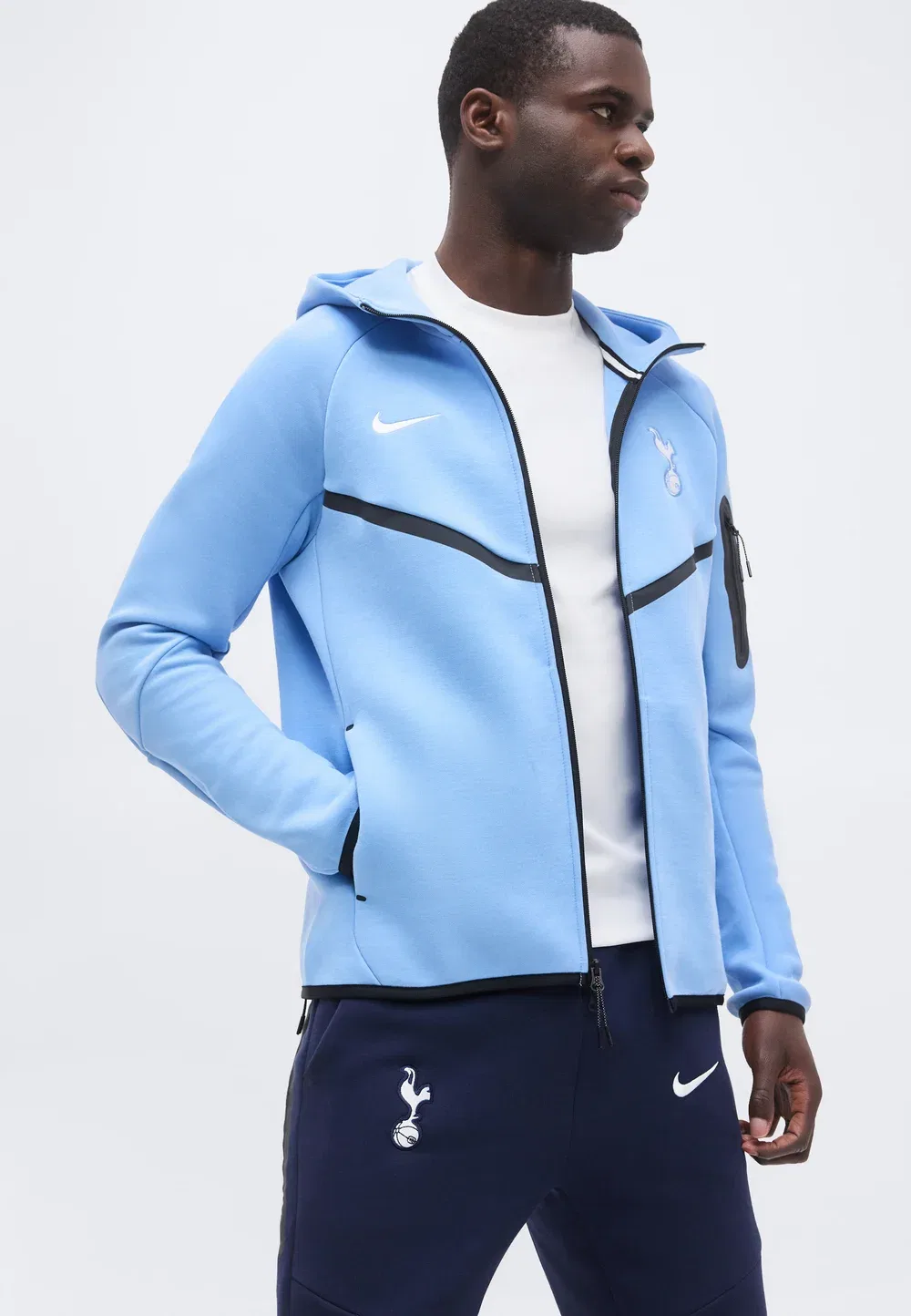 Худи THFC - клубная одежда Nike Performance, Light Blue/White — фото 4