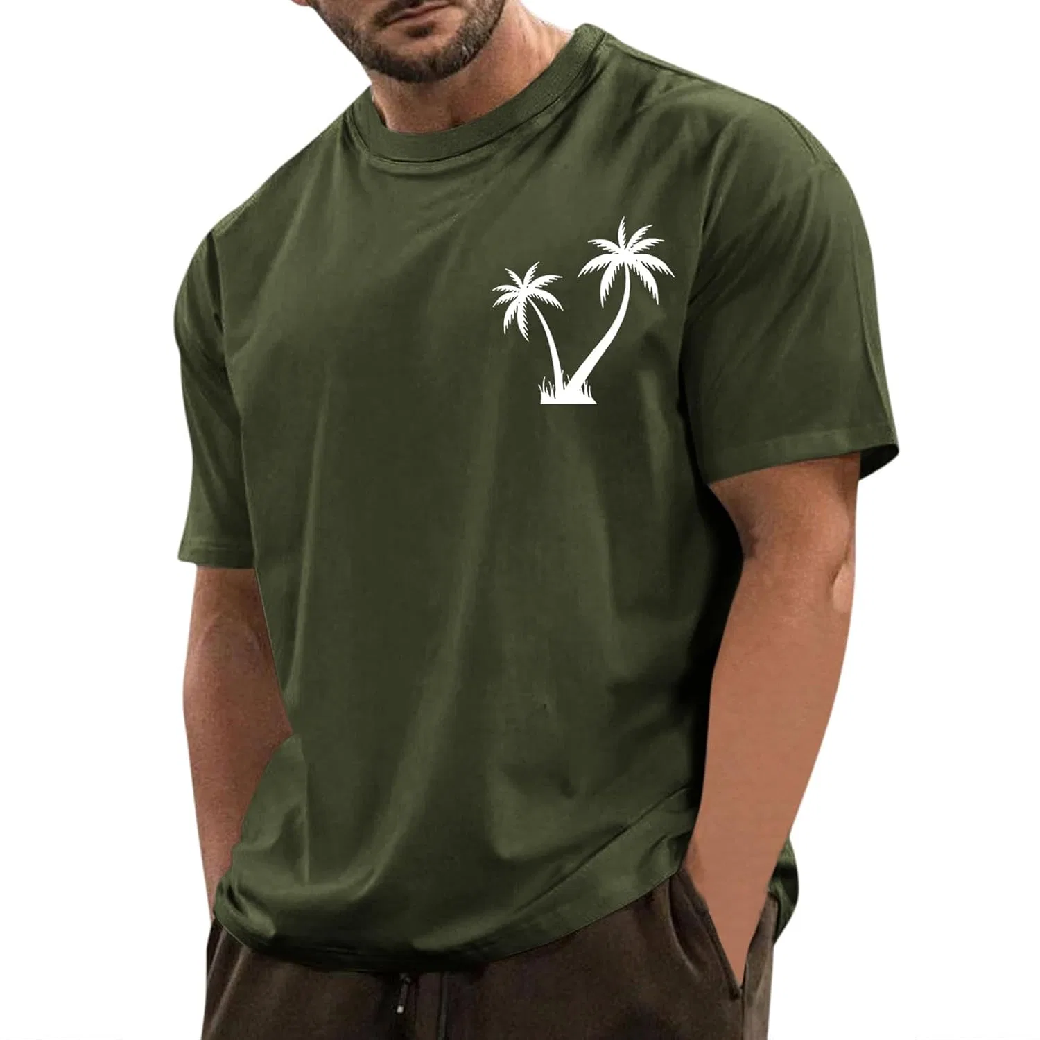 Мужская спортивная футболка с коротким рукавом Generic, Army Green
