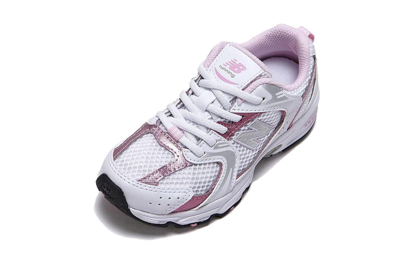 NB 530 Амортизация, износостойкие низкие детские беговые кроссовки Silver Purple Kids' New Balance, серебряный фиолетовый — фото 4