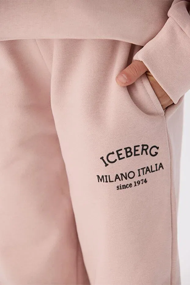 Детские спортивные штаны для девочек с эластичной манжетой Iceberg, Pink — фото 2