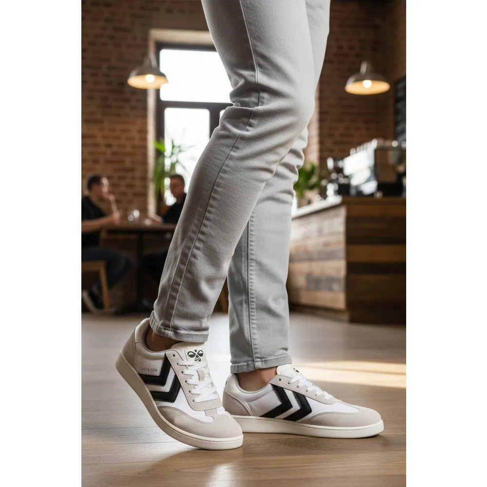 Детские кроссовки без шнуровки с замшевыми деталями, White, 227912 VM78 Cph Rs Hummel — фото 3