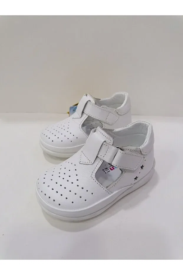 Детские туфли для девочек кожаные Özgür Kids, White — фото 2