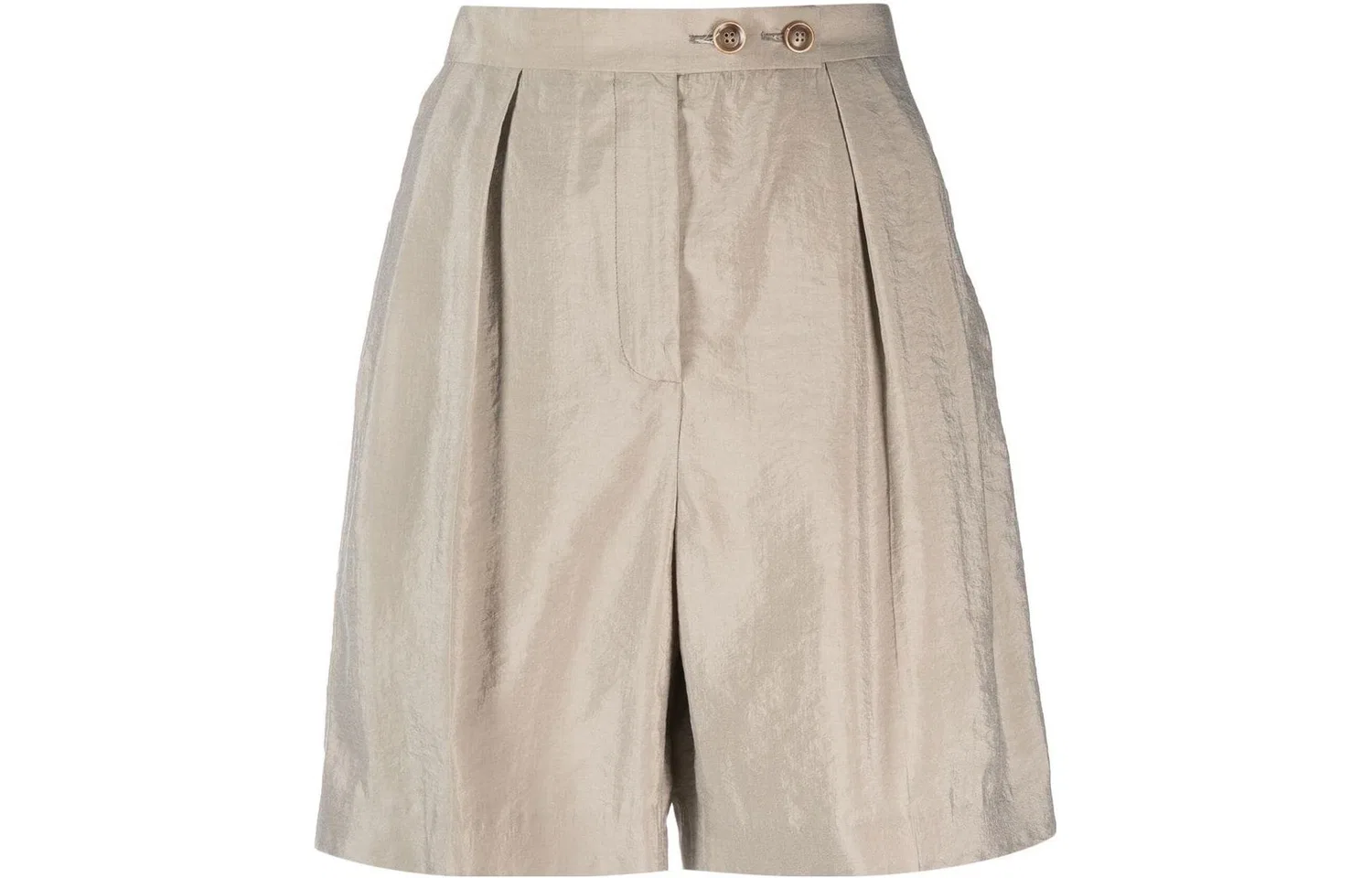 Шорты с защипами на высокой талии, Emporio Armani, Light Green
