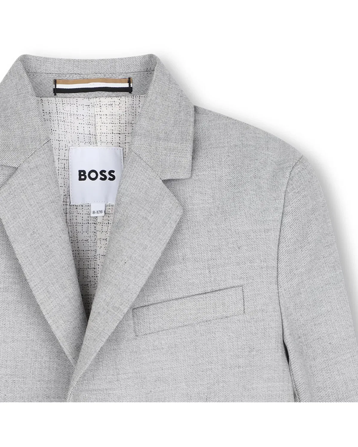 Детский пиджак для мальчиков из полиэстера BOSS Kidswear, Gris — фото 2