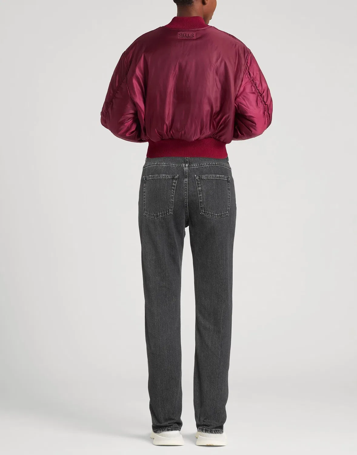 Женские зауженные джинсы с потертостями Acne Studios, черный — фото 3