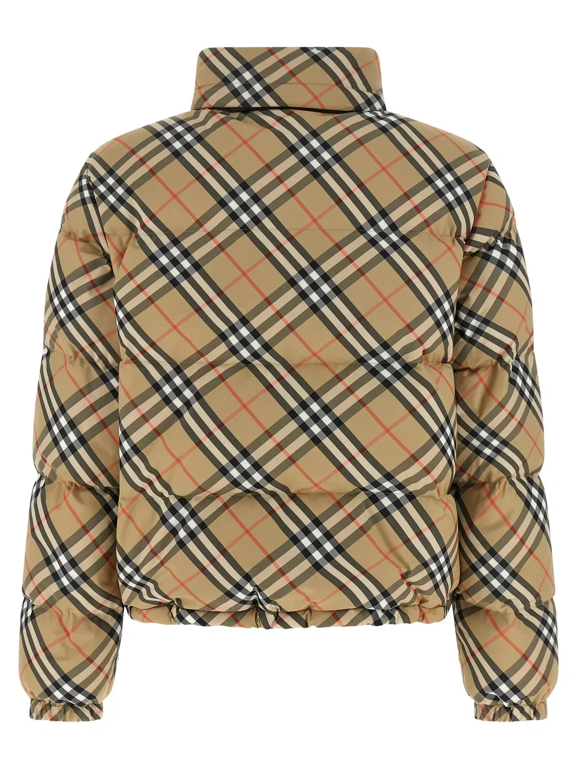 Пуховик Ambleside Check Burberry, бежевый — фото 2