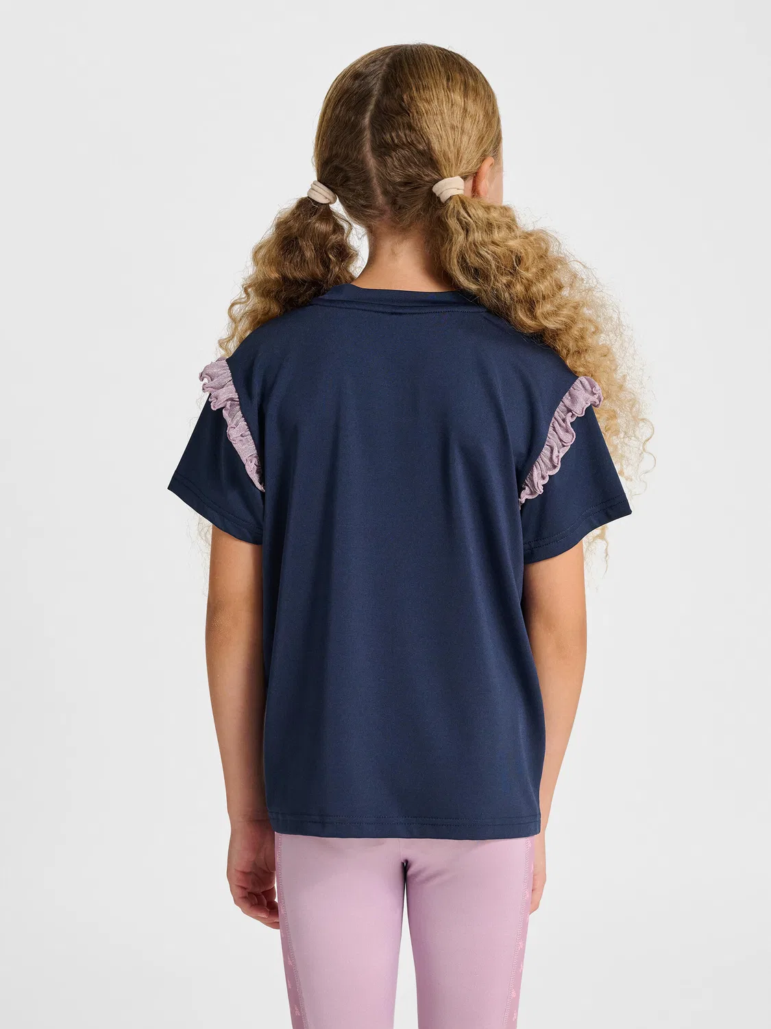 Детская футболка с блестками Hmljr Mix Hummel, Blau Dunkelblau — фото 2