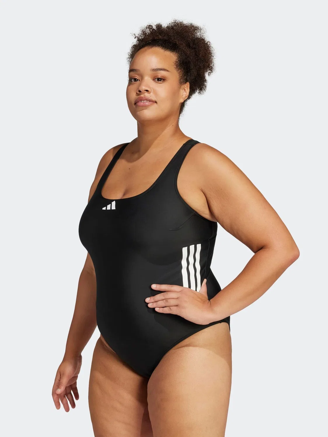 Купальник слитный с открытой спиной adidas, черный