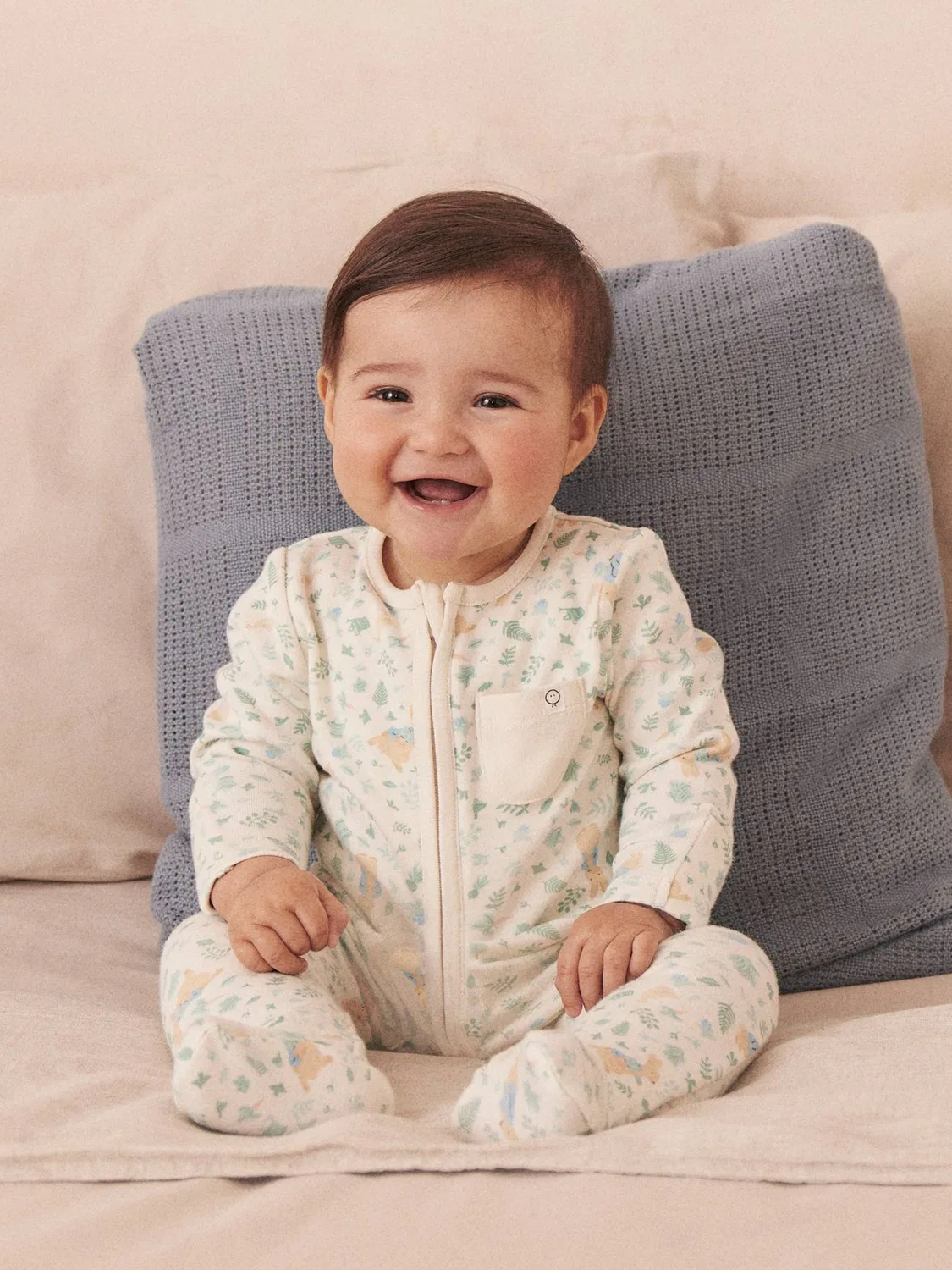 Слип-комбинезон Peter Rabbit, Clever Sleepsuit Mori, кремовый