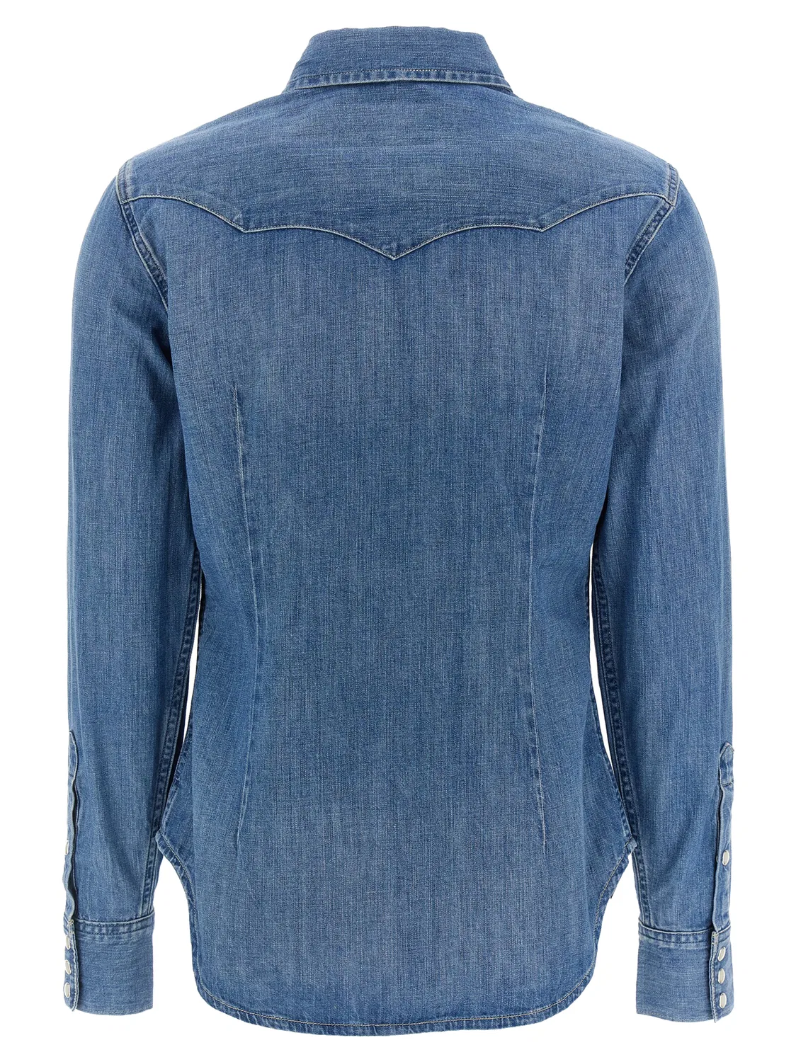 Женская рубашка с застежкой на кнопки Blue Cotton Blouse Polo Ralph Lauren, Blue — фото 2