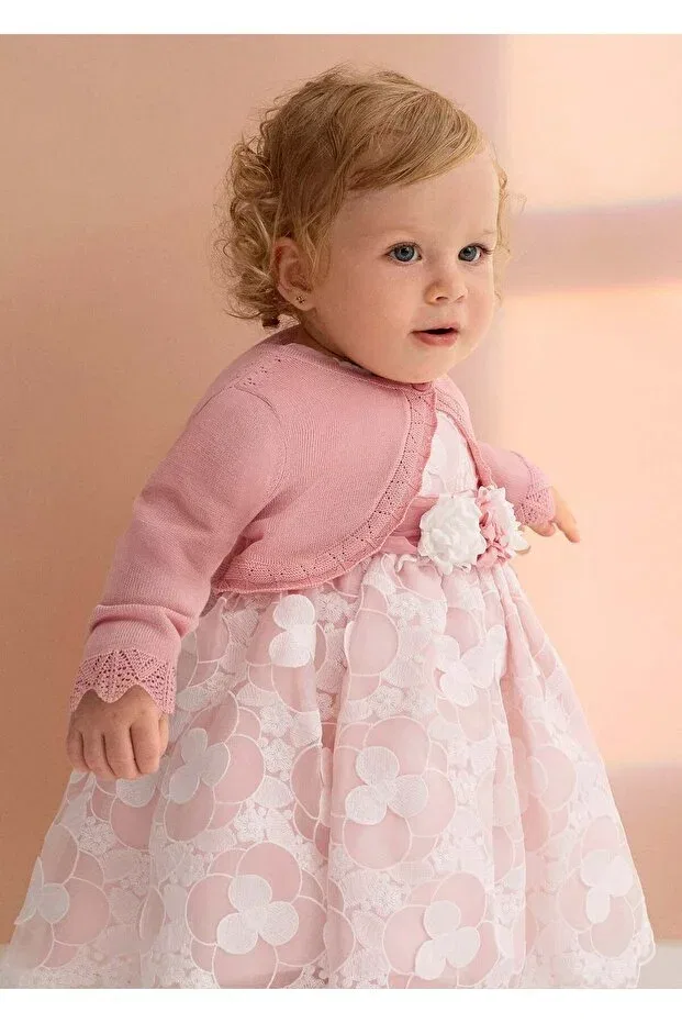 Детское болеро для девочек с длинным рукавом Abel & Lula, Pink — фото 2