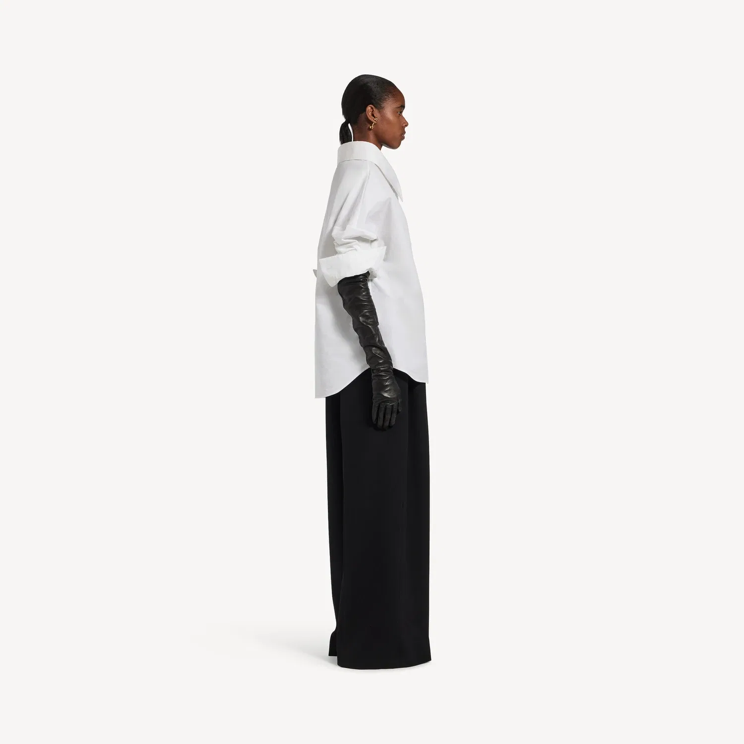 Женская рубашка оверсайз Balenciaga, белый — фото 3