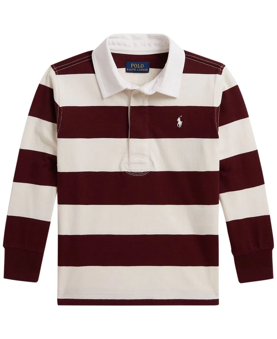 Рубашка-регби с длинным рукавом Iconic Polo Ralph Lauren, Rich Ruby/Nevis