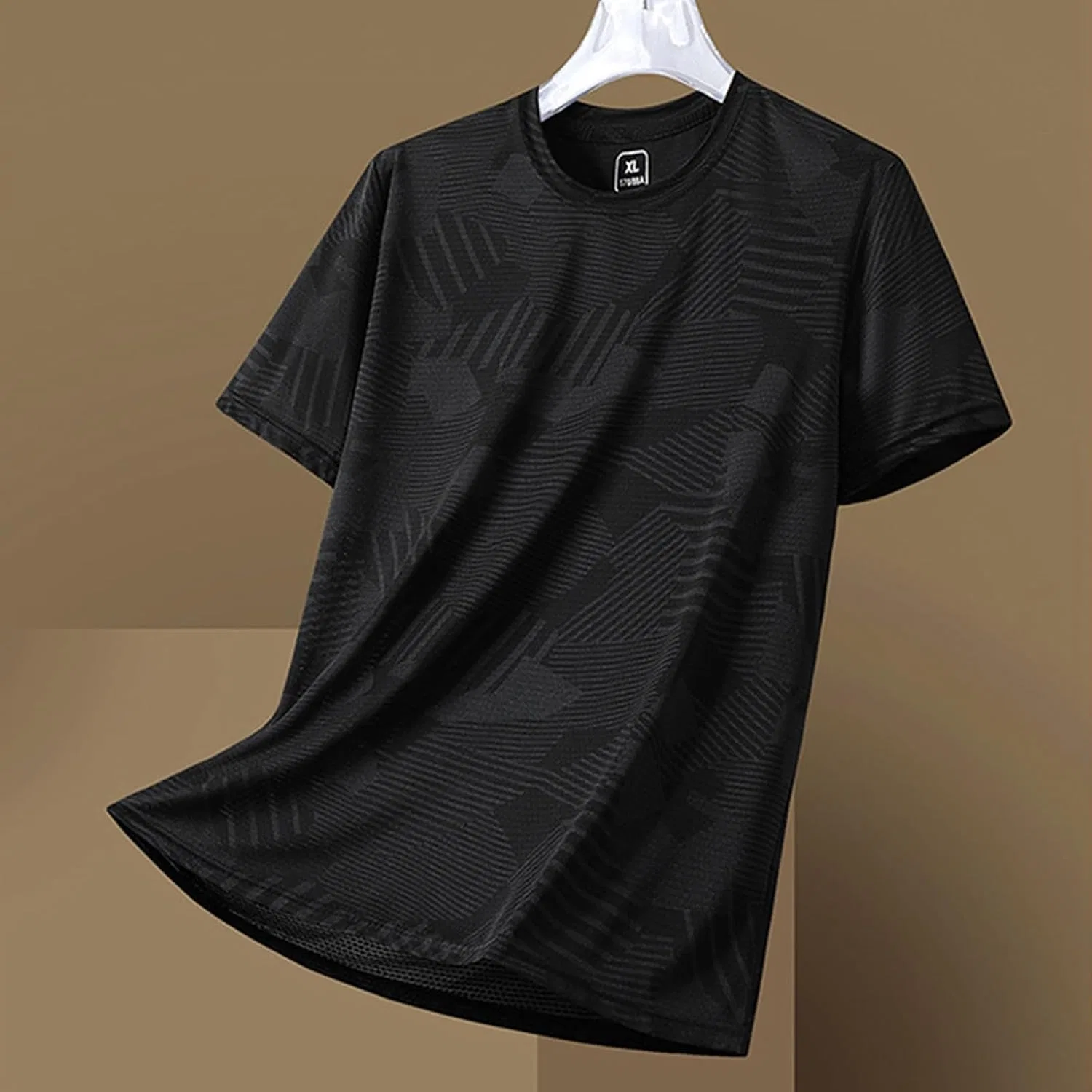 Мужская спортивная футболка с быстросохнущей тканью Ice Silk, Black — фото 2