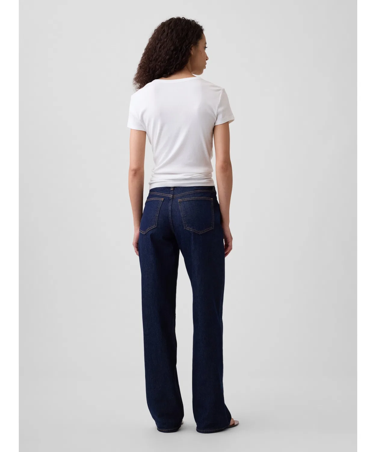 Женские джинсы с низкой посадкой, свободного кроя, модель 90-х GAP, Indigo Blue — фото 2