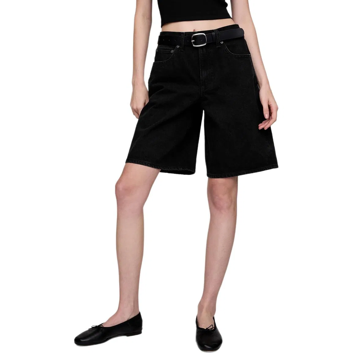 Женские джинсы прямого кроя Black GAP, черный