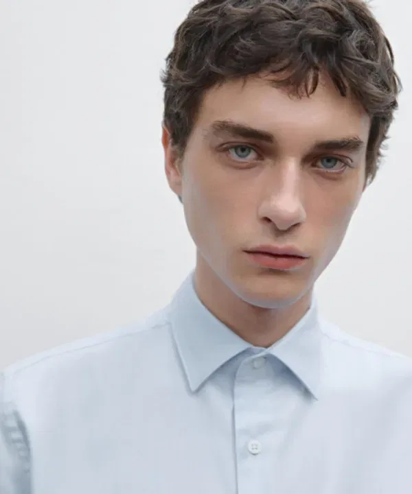Оксфордская рубашка slim fit, 100% хлопок, Massimo Dutti — фото 3