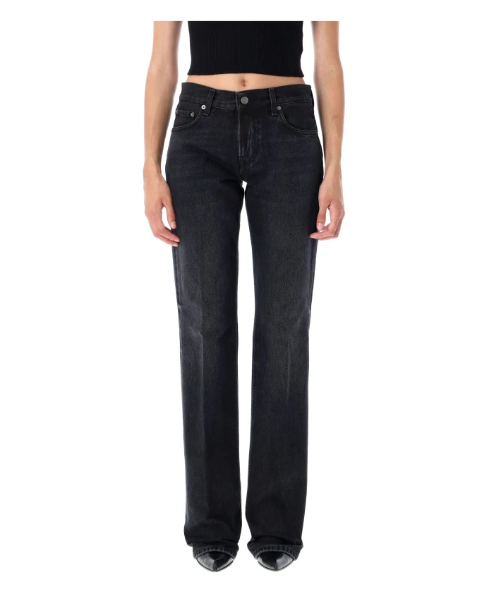 

Черные прямые джинсы со средней посадкой. Haikure, черный