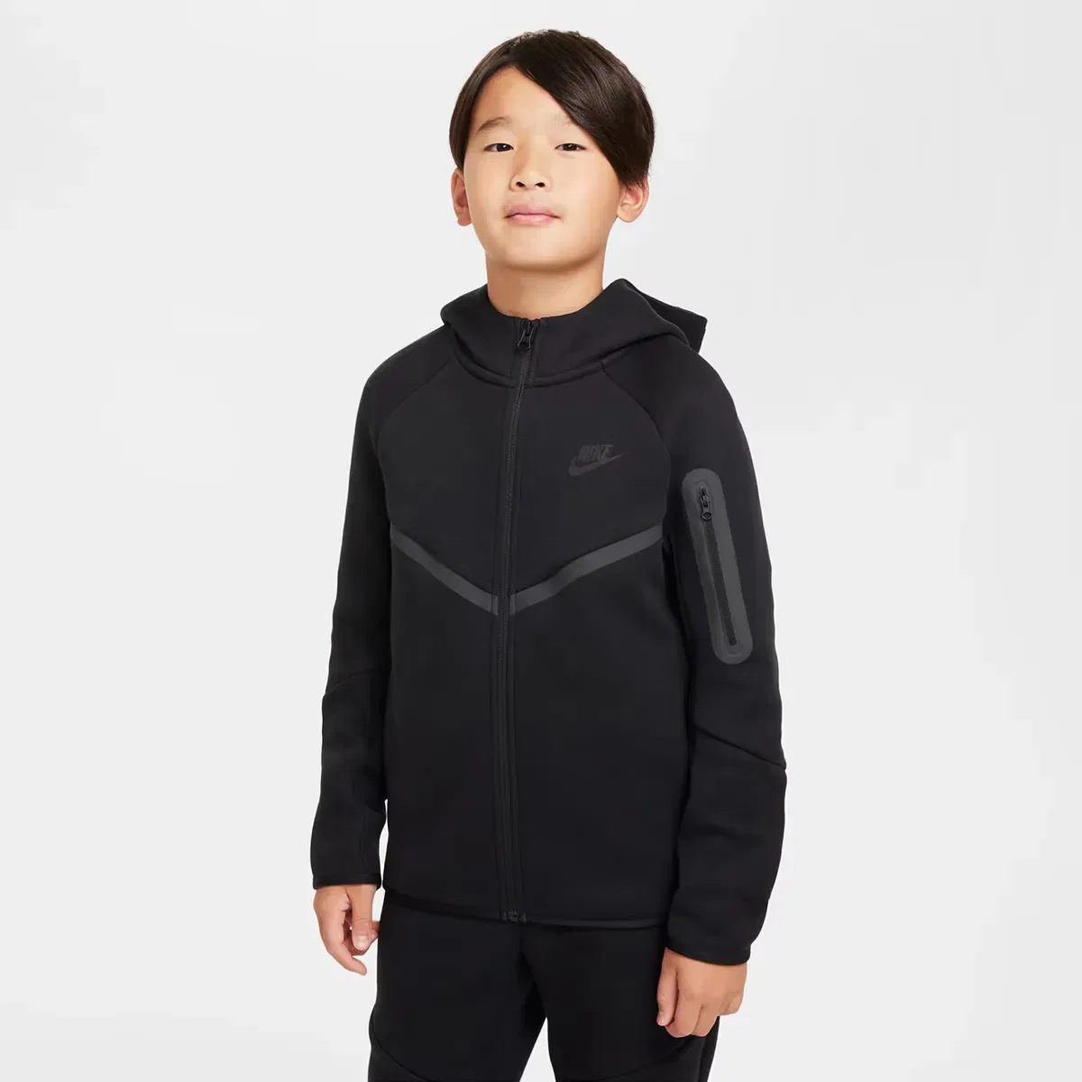 Детская худи с капюшоном Nike Sportswear Tech Fleece, Negro