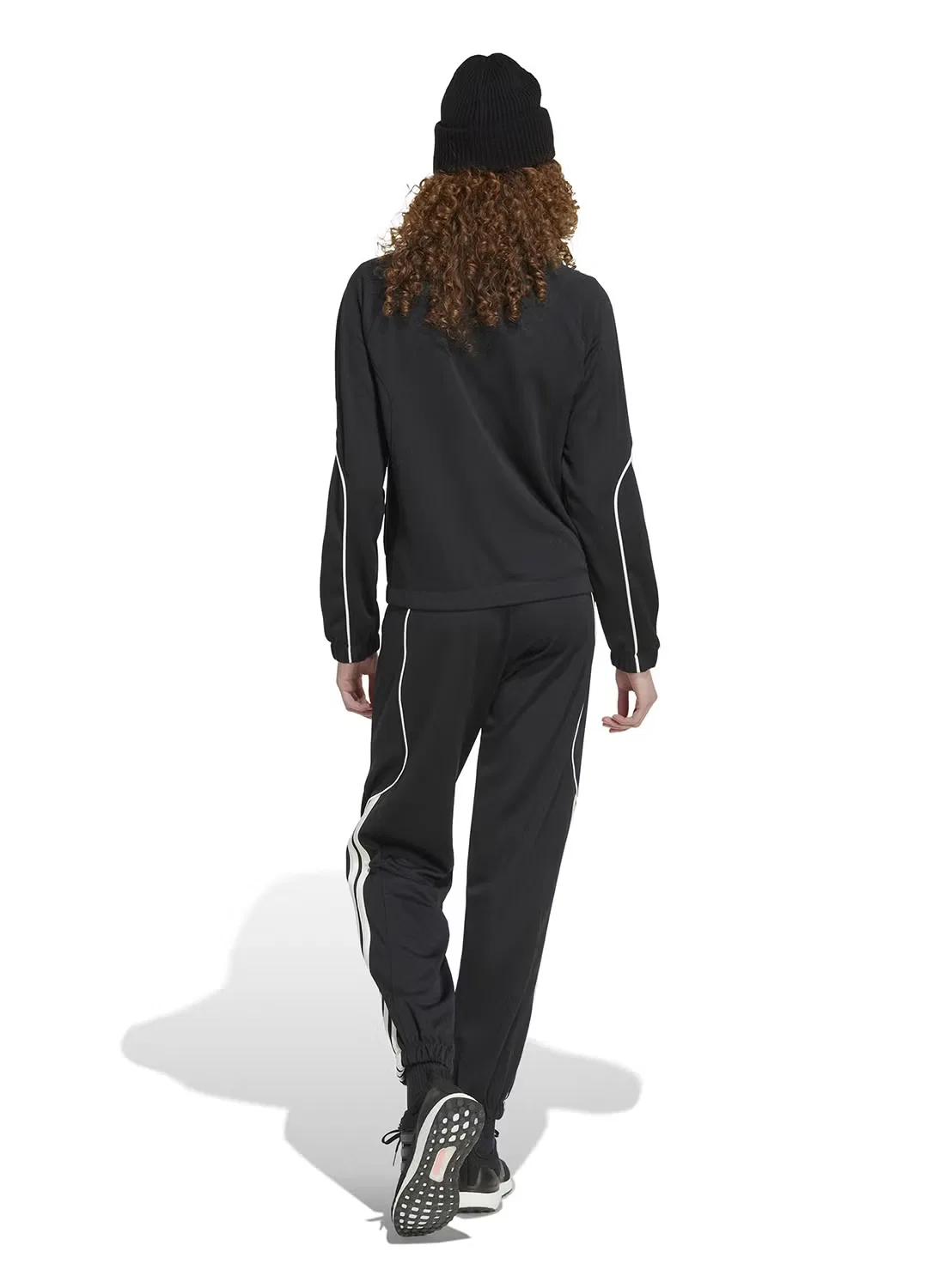 Костюм спортивный гладкий 3-Stripes Adidas, черный — фото 2