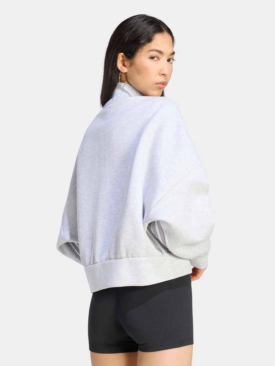 Толстовка оверсайз Spacer Track Top adidas originals, серый — фото 2