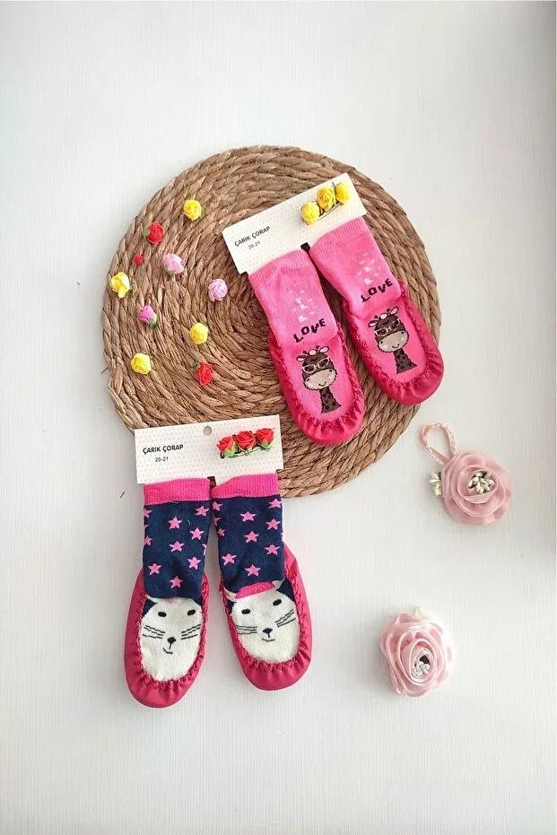 Детские носки для девочек без скольжения Dubi Baby, Multicolor