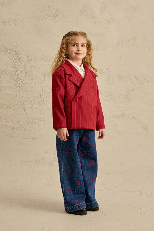 Детская куртка для девочек с принтом Fahhar Kids, Red — фото 3