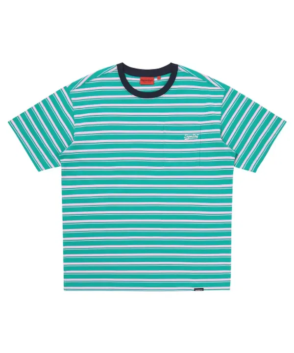 Футболка с полосками, Pocket Stripe, Superdry, зеленый