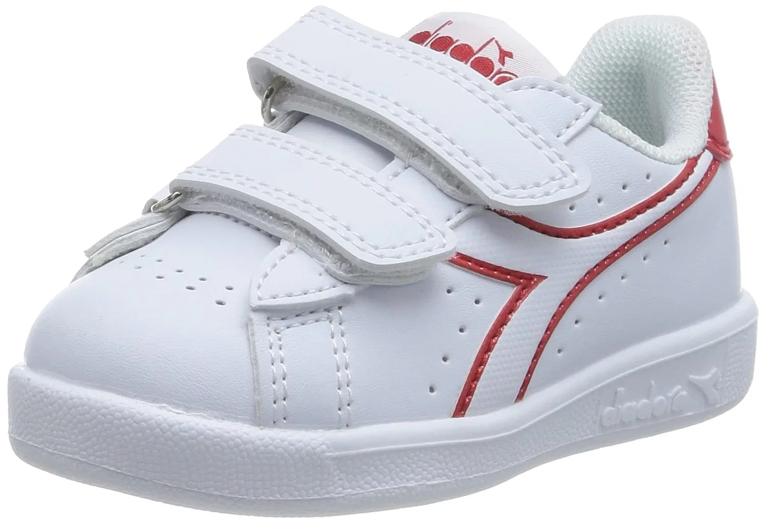 Детские кроссовки для мальчиков с липучками Game P Td Diadora, White Bittersweet Red