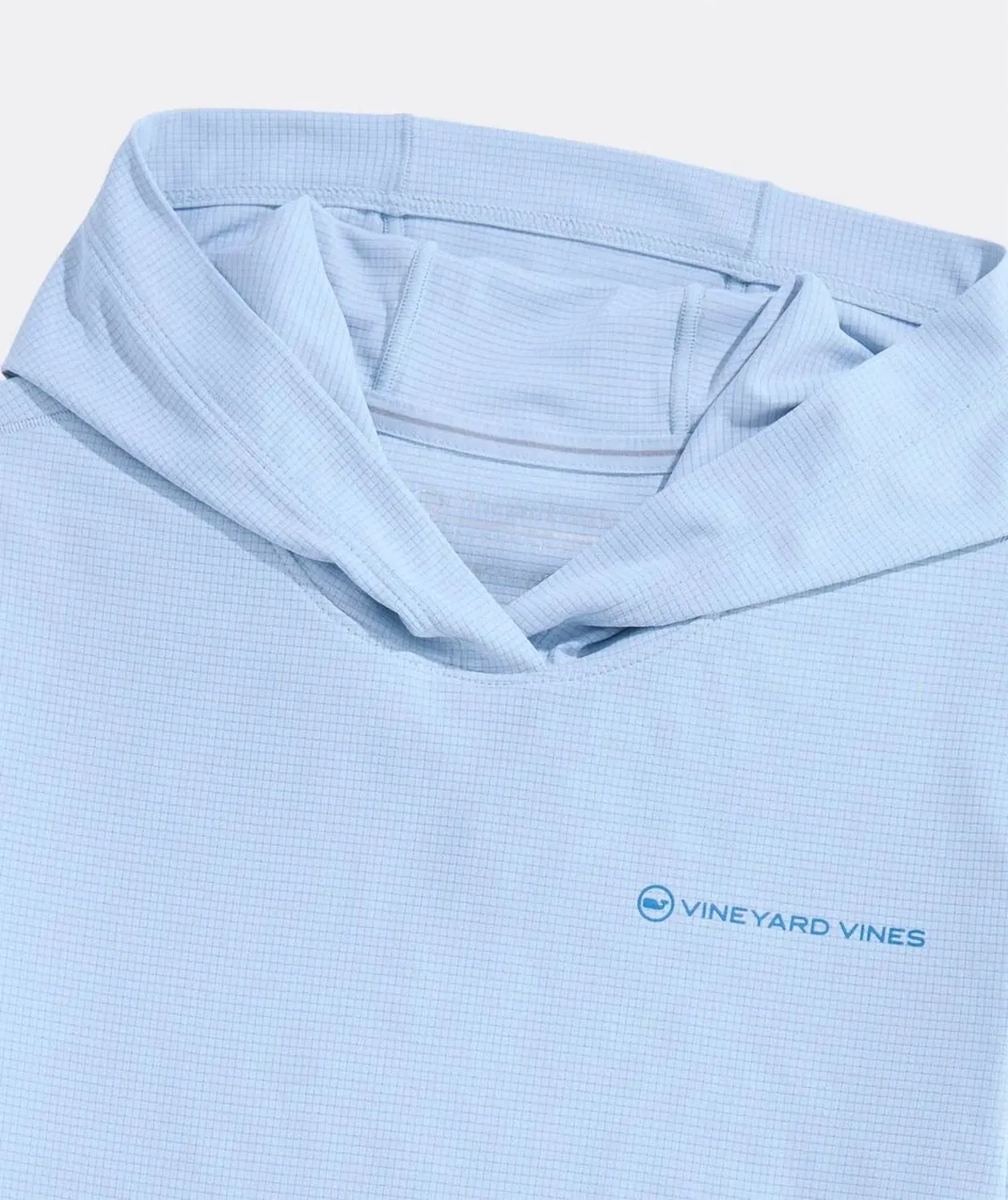 Детский лонгслив с капюшоном и защитой от солнца Vineyard Vines, Del Mar Blue — фото 3